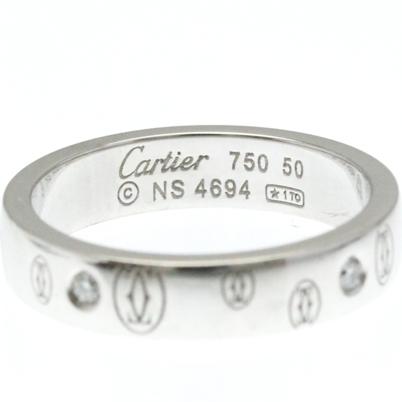 CARTIER 18k Silver Diamond Ring - Picture 5 of 9